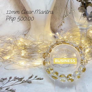 12mm Clear Mantra Bracelet (Business)