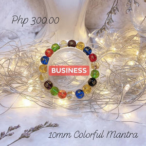 10mm Colorful Mantra Bracelet (Business)