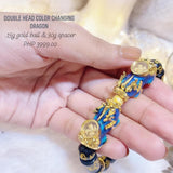 Double Head Color Changing Dragon Bracelet (24k Gold)