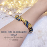 Double Head Color Changing Dragon Bracelet (24k Gold)