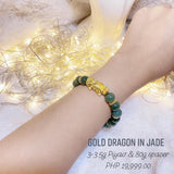 Gold Dragon and Jade (24k Gold)