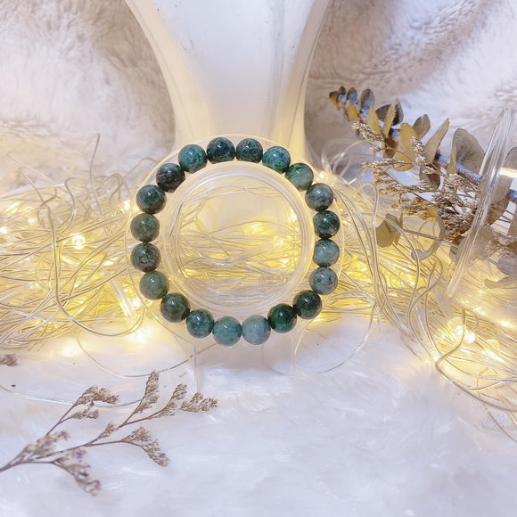 Dark Burmese Jade Bracelet (Money)