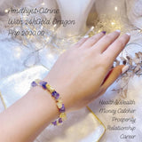 Amethyst and Citrine Gold Dragon Bracelet