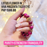 Lotus Flower in Viva Magenta Tiger Eye