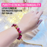 Lotus Flower in Viva Magenta Tiger Eye