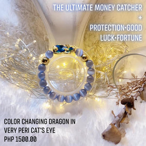 Color Changing Dragon in Very Peri Cat's Eye